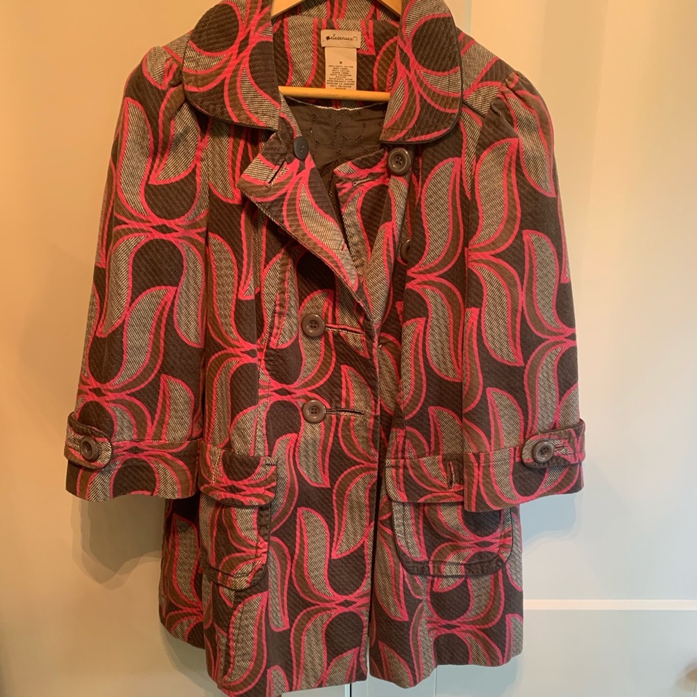 Anthropologie Elevenses Corduroy Pea Coat